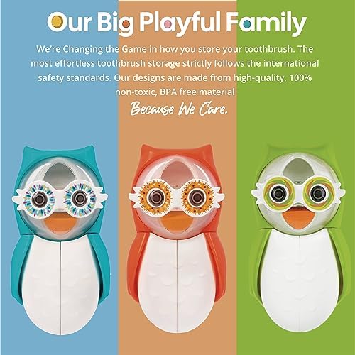 Flipper Owl Toothbrush Cover Green