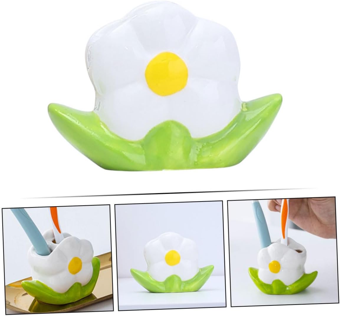 Floral Toothbrush Holder Compact