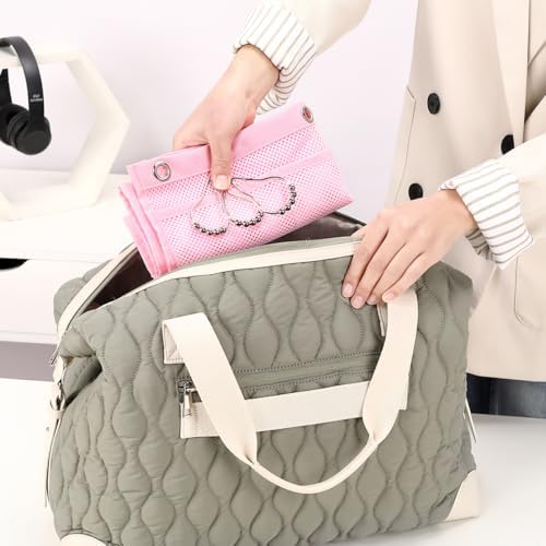 Stylish Portable Mesh Shower Organizer for Travel and Cruises