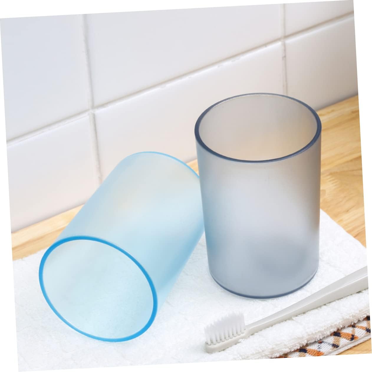 Transparent Toothbrush Cup Gargle Mug for Adults Boys and Girls Home Use
