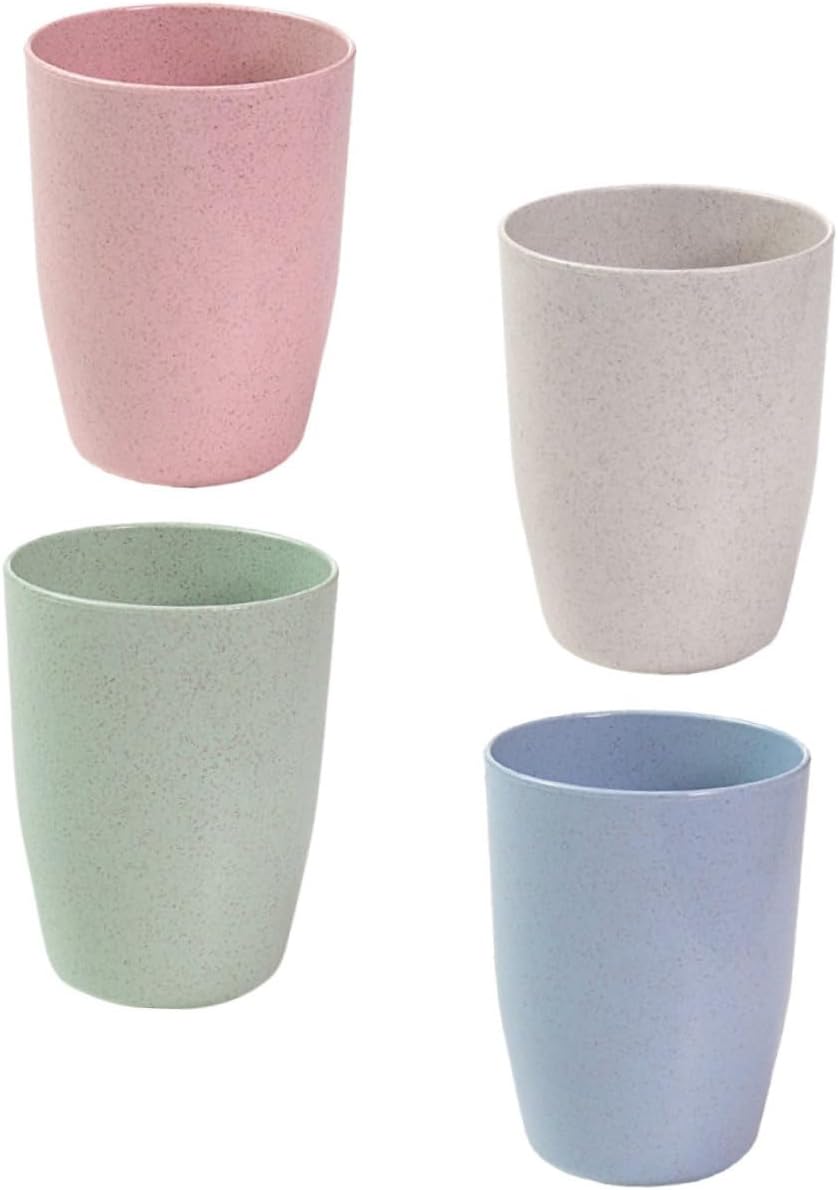 4Pcs VALICLUD Toothbrush Mouthwash Unbreakable Mugs Home Decor Toothbrush Holder