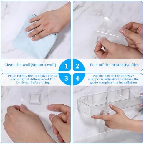 Wall-Mounted Acrylic Shower Caddies
