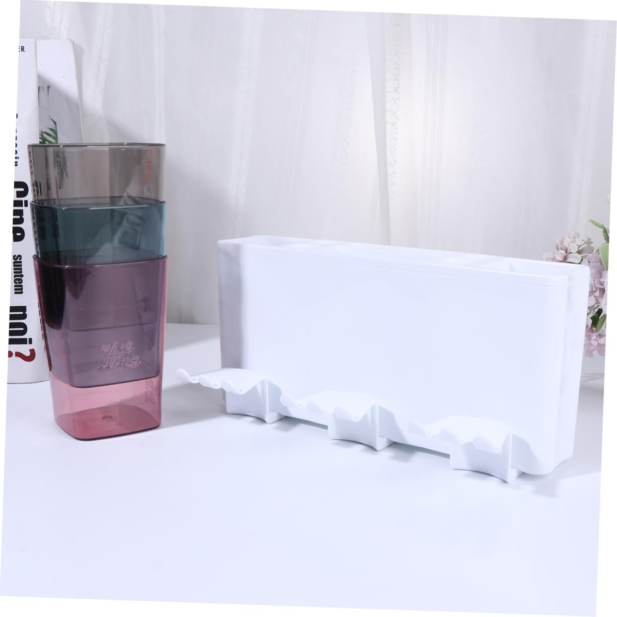 Amosfun Heavy Duty Wall-Mounted Toothbrush Holder