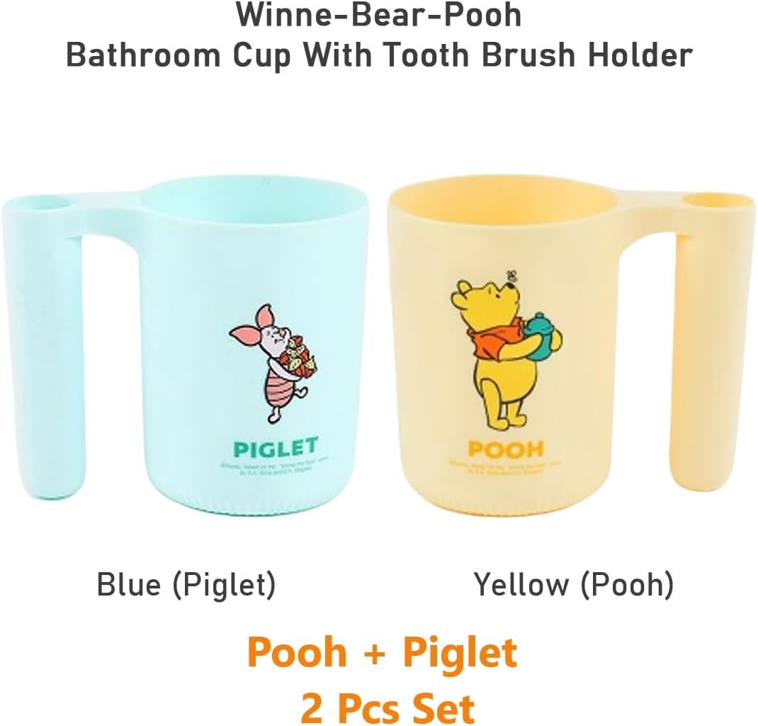 MENBLY Winnie-Bear Pooh Toothbrush Holder Set