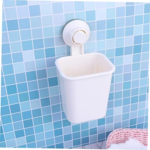 White Wall-Mounted Toothbrush Holder Space-Saving Organization Solution for Your Bathroom