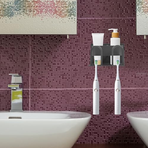 VOSAREA Space-Saving Wall-Mounted Toothbrush Holder