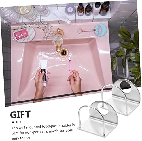 Pro Organizer - Wall Toothpaste Holder - Stainless Steel Easy to Install - No Rust Lightweight