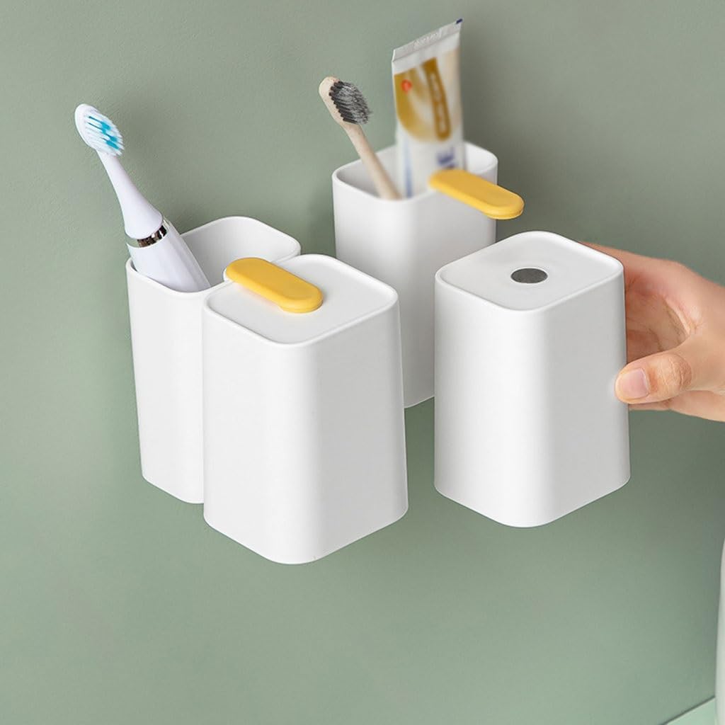 Stylish Magnetic Wall-Mounted Toothbrush Holder