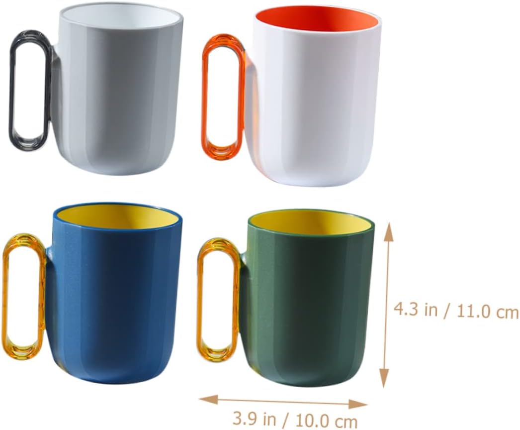Chic 4-Piece Toothbrush Tea Mugs for Travel Home