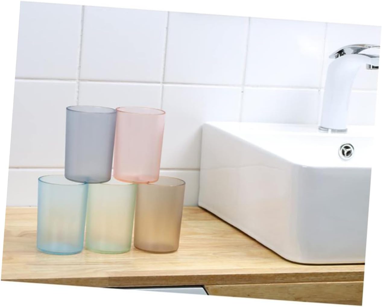 Mobestech Transparent Toothbrush Cup for Adults