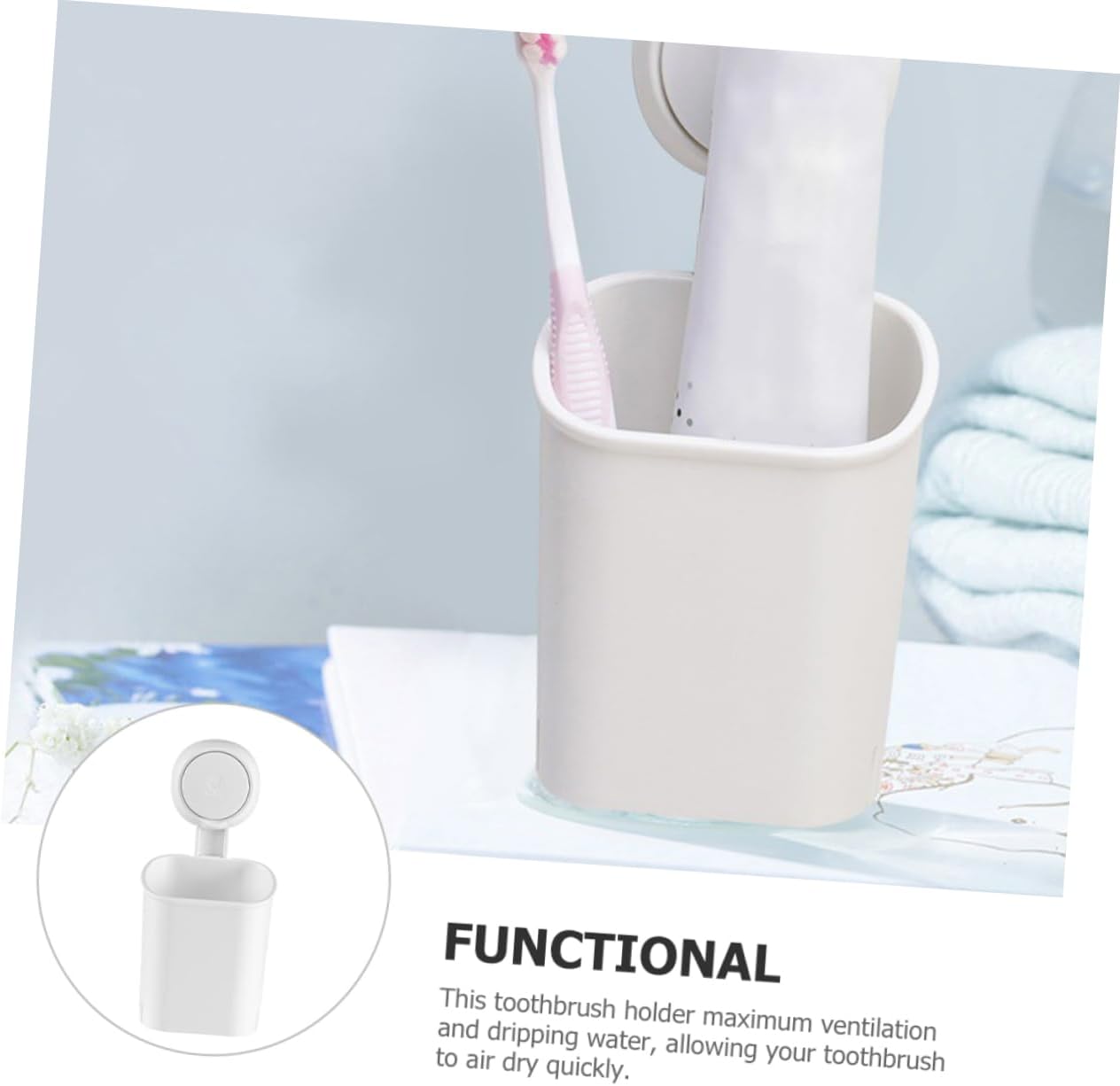 Coolhiya Myth Jamie Wall-Mounted Toothbrush Holder For Electric Toothbrushes