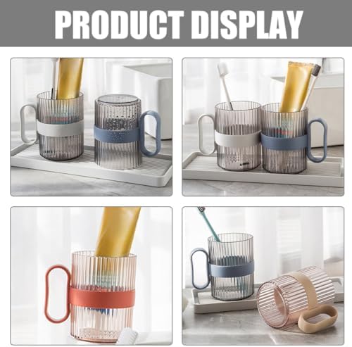 ABOOFAN 4pcs Reusable Toothbrush Cup Holder for Bathroom Mouthwash and Cold Drinks