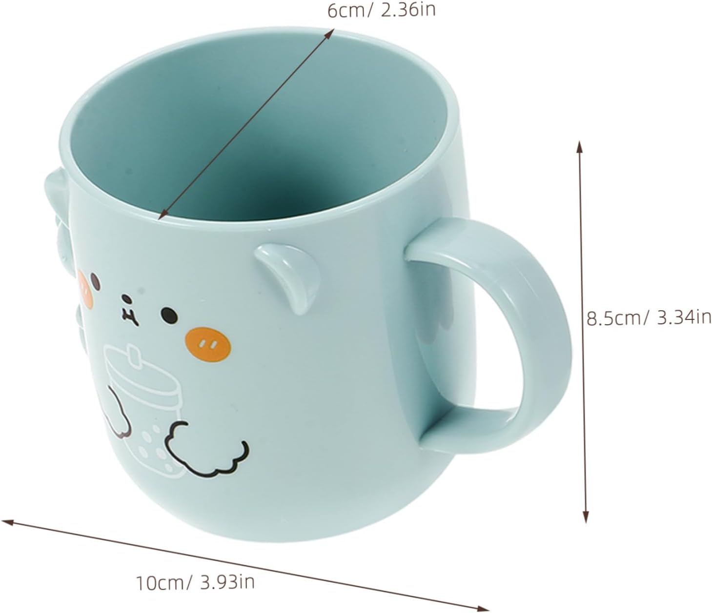 Unomor 2Pcs Cute Bear Shape Toothbrush Rinsing Cups