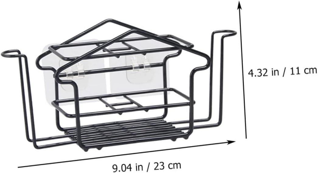 Ciieeo Wall Mounted Toothbrush Holder Shampoo Storage Stand