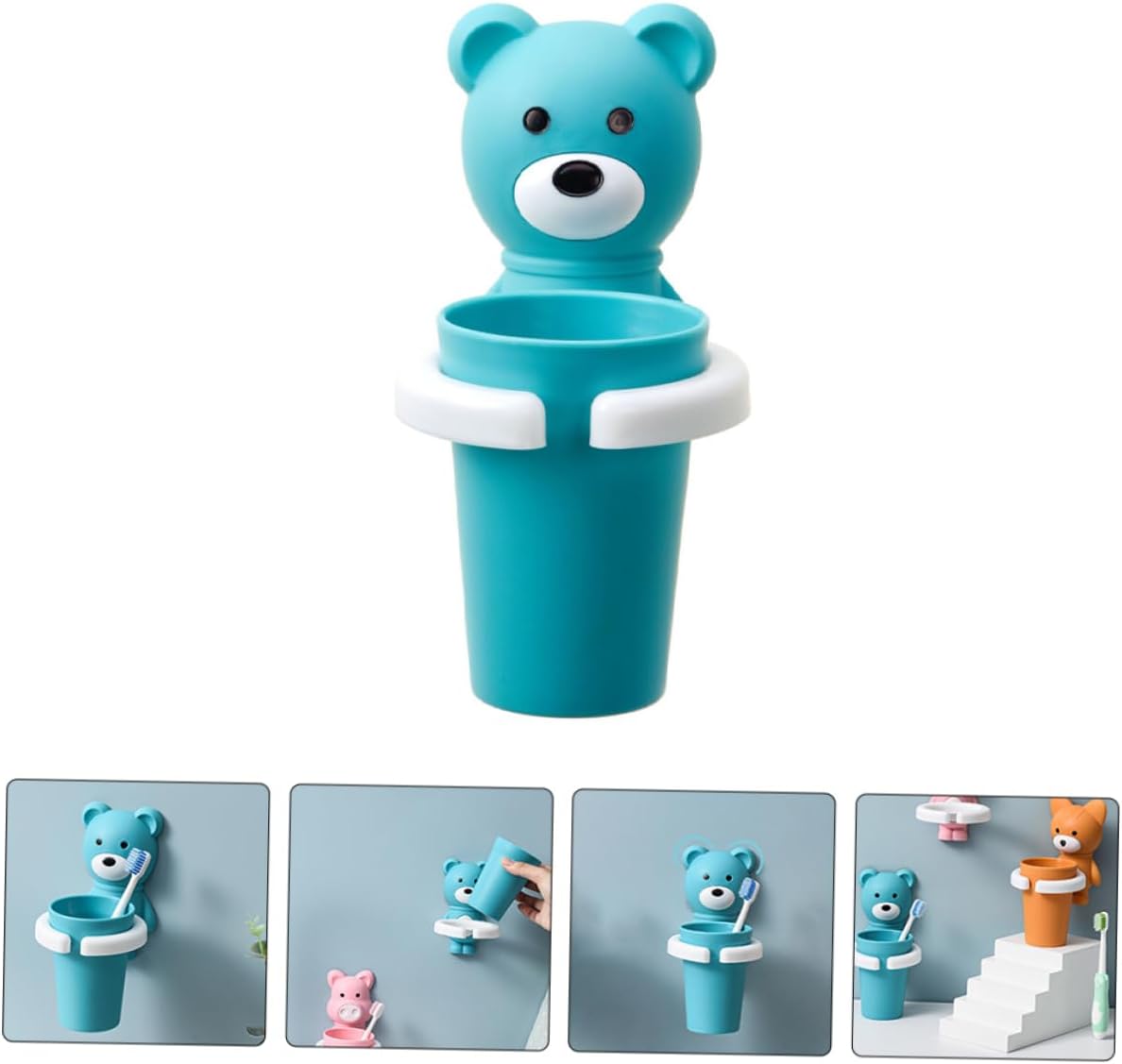 Housotel Toothbrush Holder for Kids Durable Wall-Mounted Storage Solution