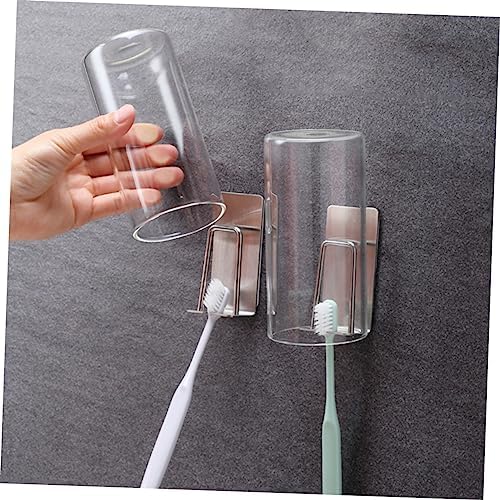 Zerodeko 2-Pack Stainless Steel Toothbrush Oral Care Holder Organizer No Drilling Required