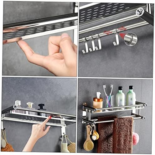 Bathroom Storage Rack Organizer with 360-Degree Rotation
