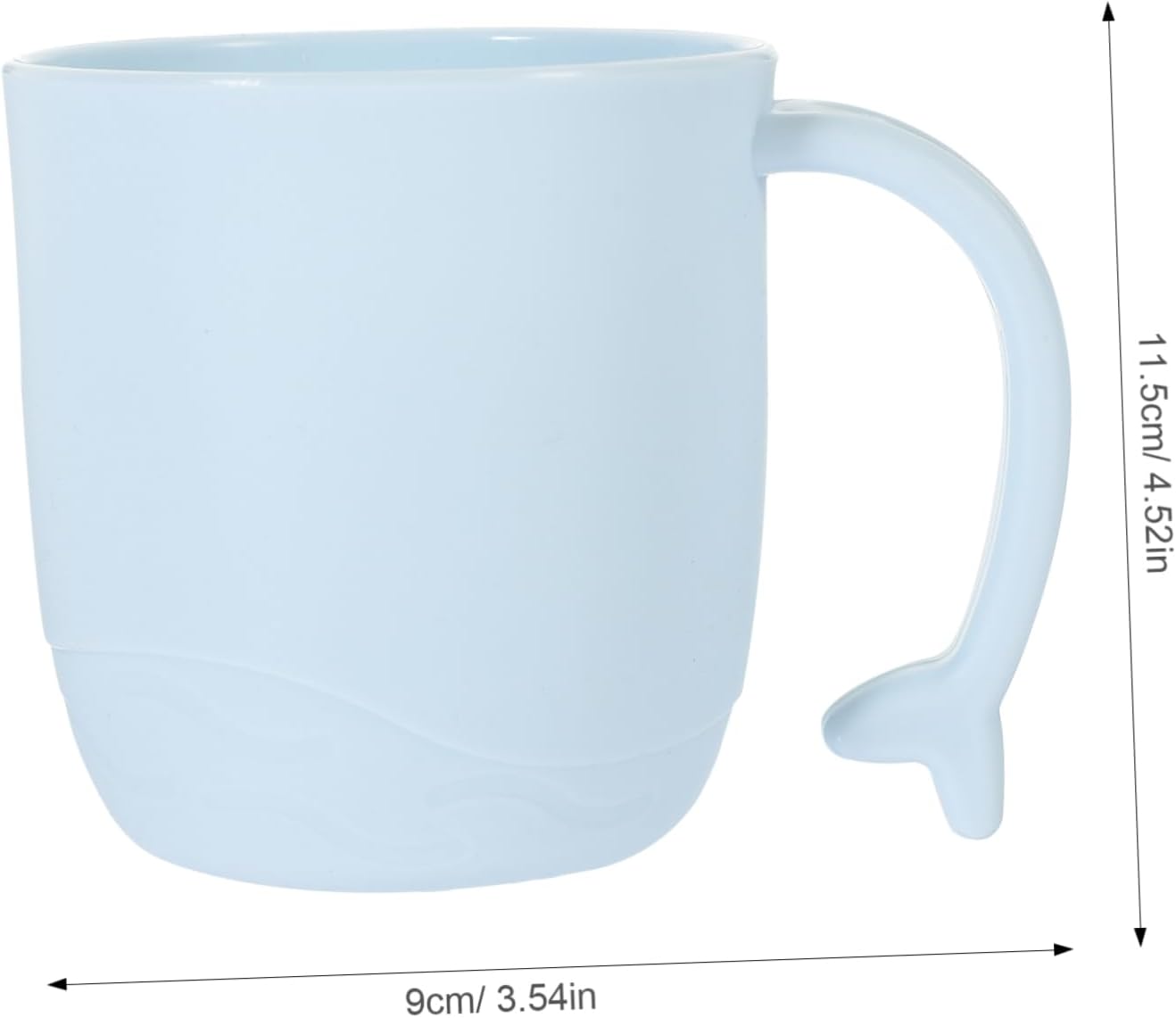 Two-Piece Dolphin Shaped Offset Mouthwash Cups for Boys and Girls