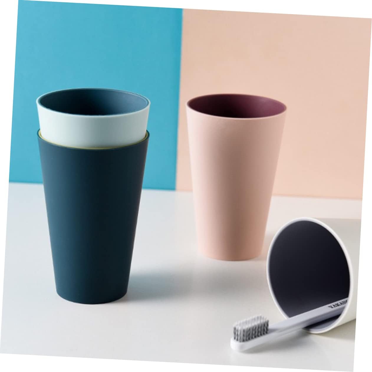 JECOMPRIS Light Brushing Cup Portable Student Tooth Tumbler