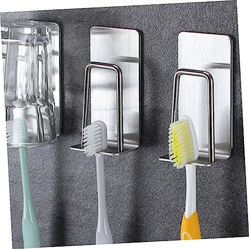 Zerodeko 2-Pack Stainless Steel Toothbrush Oral Care Holder Organizer No Drilling Required