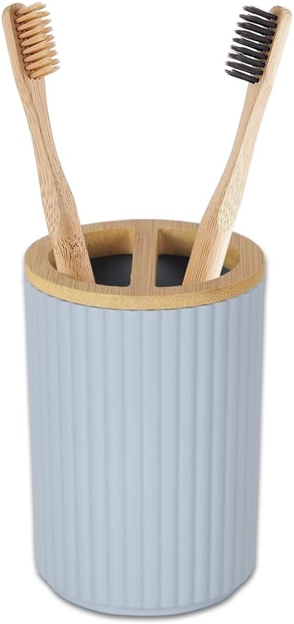 Bamboo Toothbrush Holder - compact stylish organized