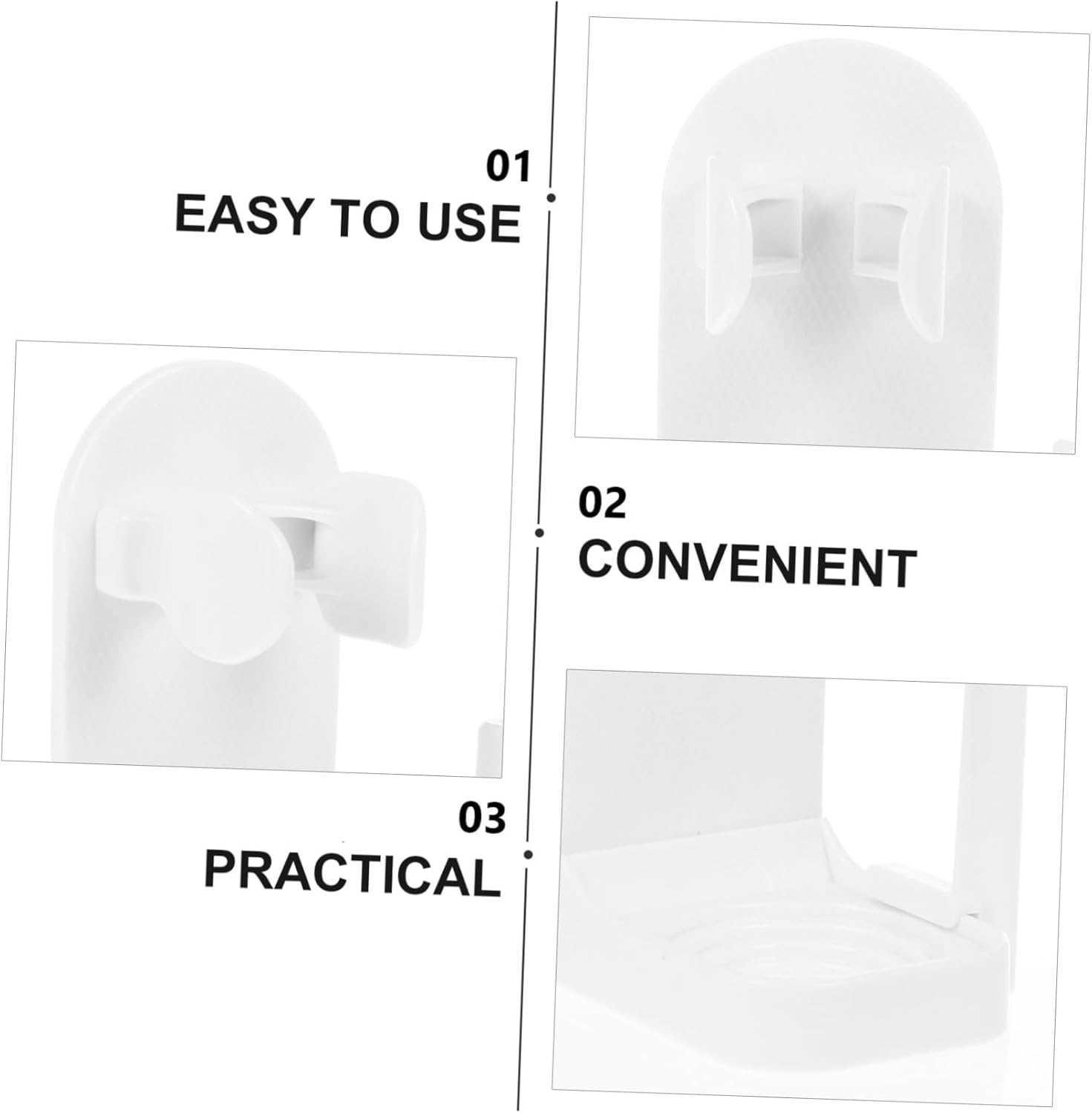 Adjustable Wall-Mounted Electric Toothbrush Holder for Bathrooms with Strong Adhesive