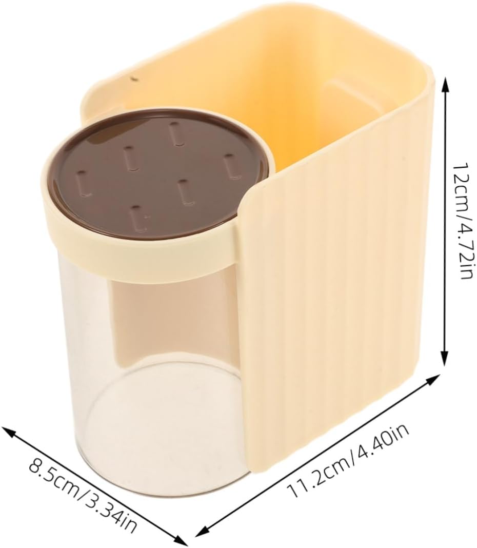 1 Set Wall Mounted Toothbrush Holder with Cup and Comb Stand