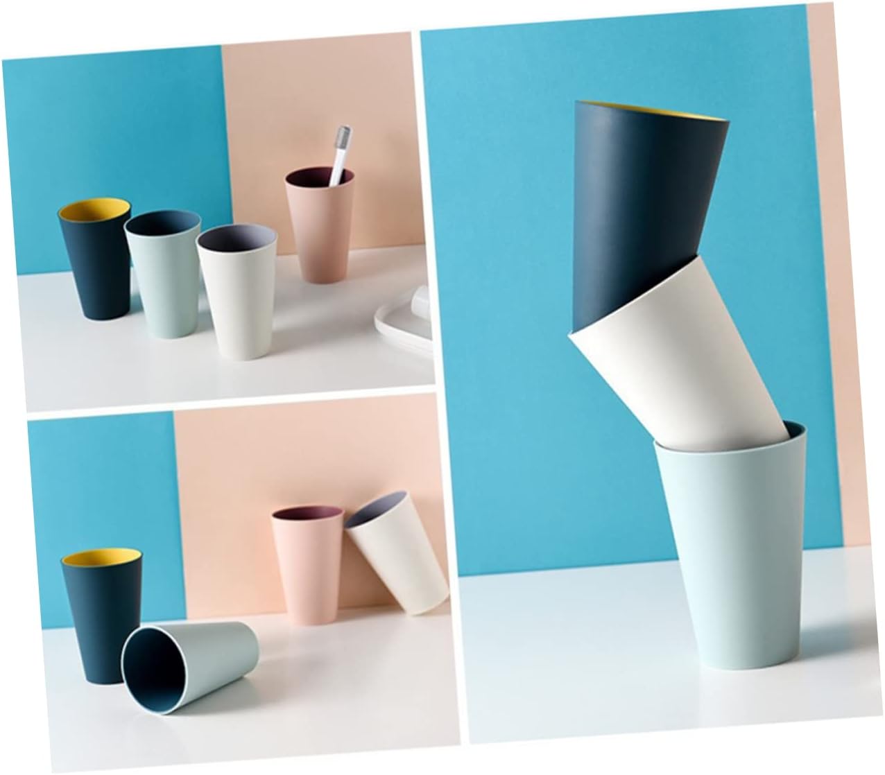 JECOMPRIS Light Brushing Cup Portable Student Tooth Tumbler