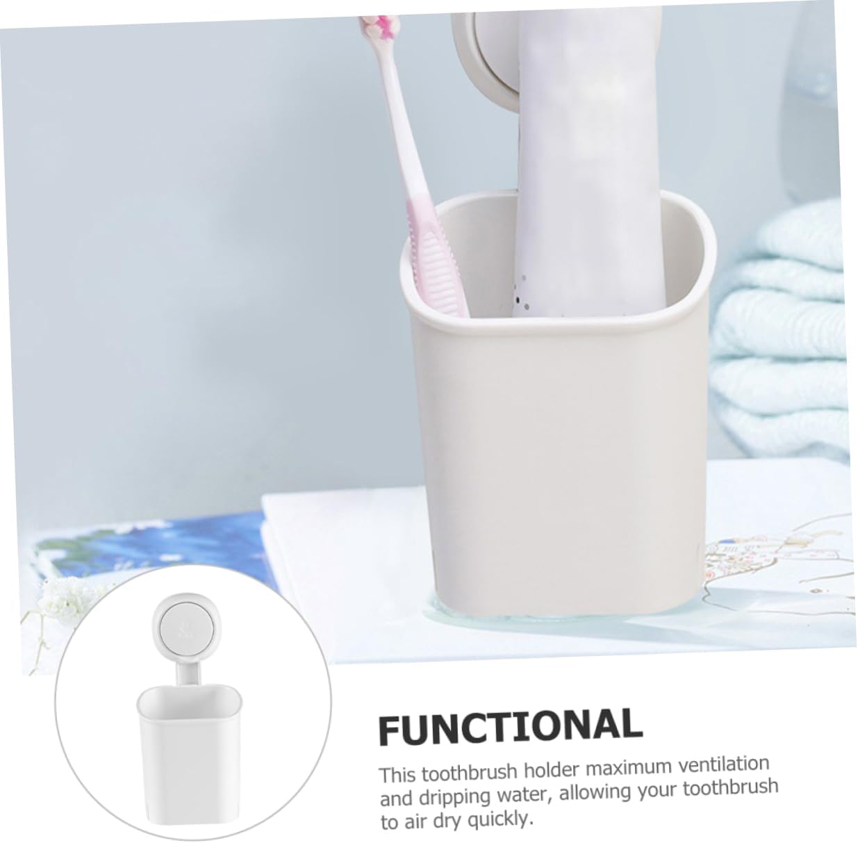 Cup Toothbrush Holder - Wall-Mounted