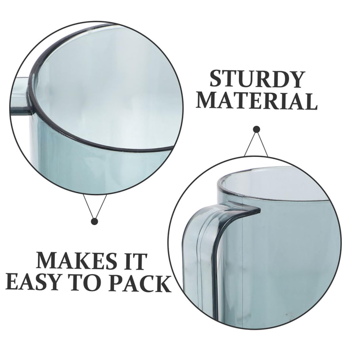 3-Piece Nordic Reusable Mouthwash Toothbrush Holders