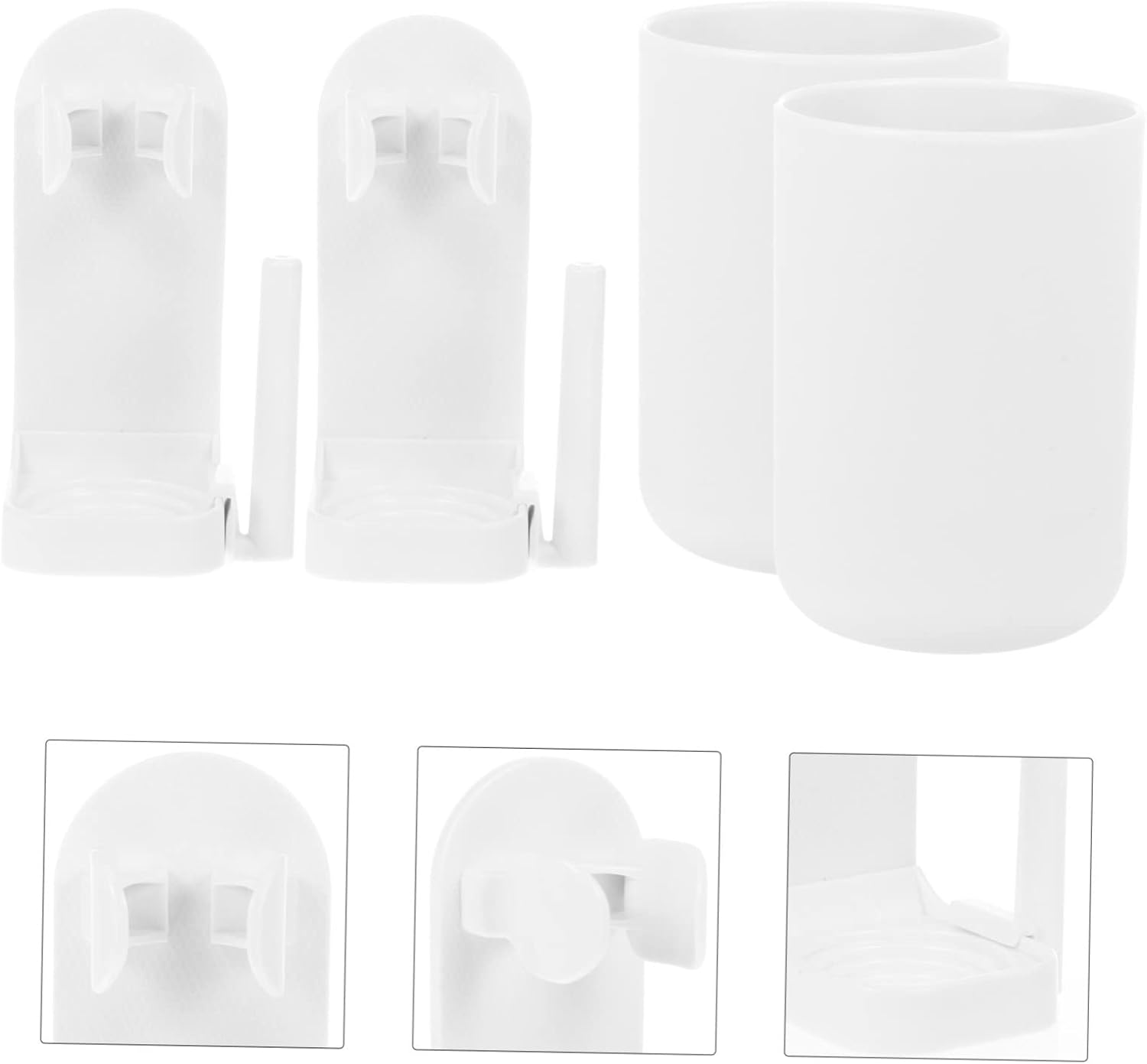 Healifty Wall Mounted Electric Toothbrush Holder with Adjustable Clamps