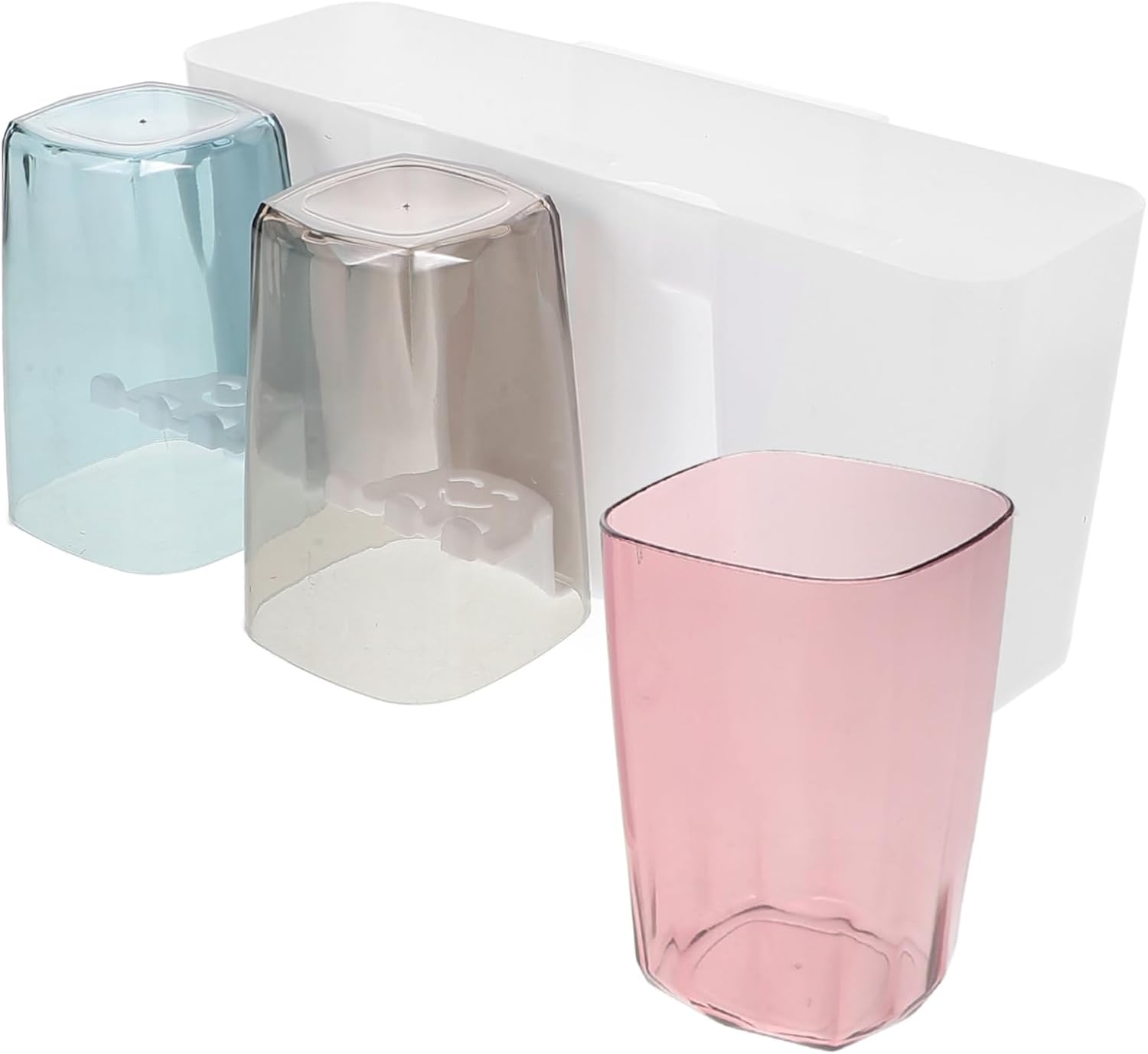 Beatifufu Wall-Mounted Toothbrush Toothpaste Holder White