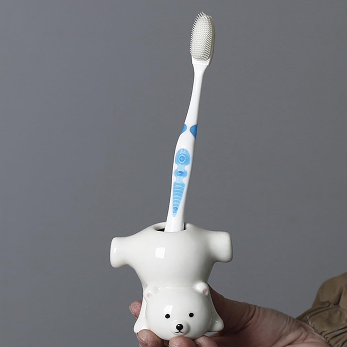 Two Funny Bear Toothbrush Holders