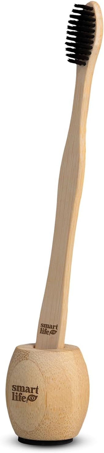 SmartLifeco Bamboo Toothbrush Holder - Eco Friendly