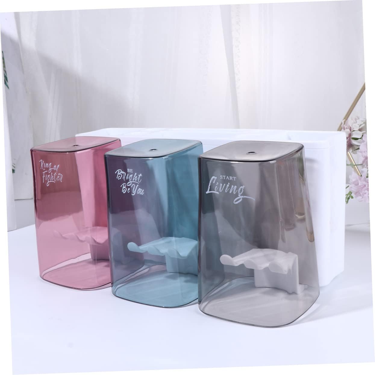 Amosfun Heavy Duty Wall-Mounted Toothbrush Holder