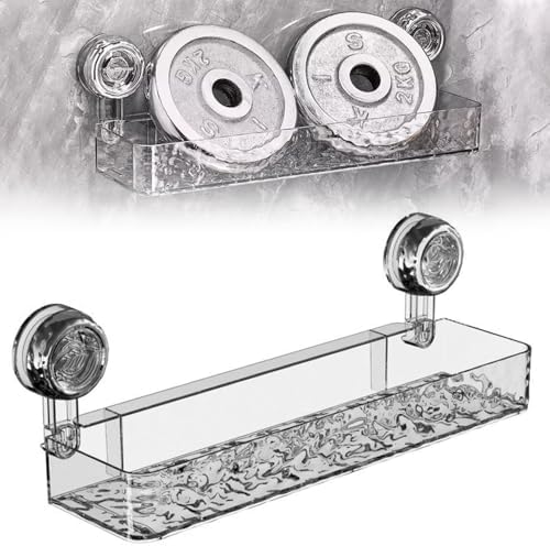 Secure No-Drill Suction Cup Shower Caddy Holder White
