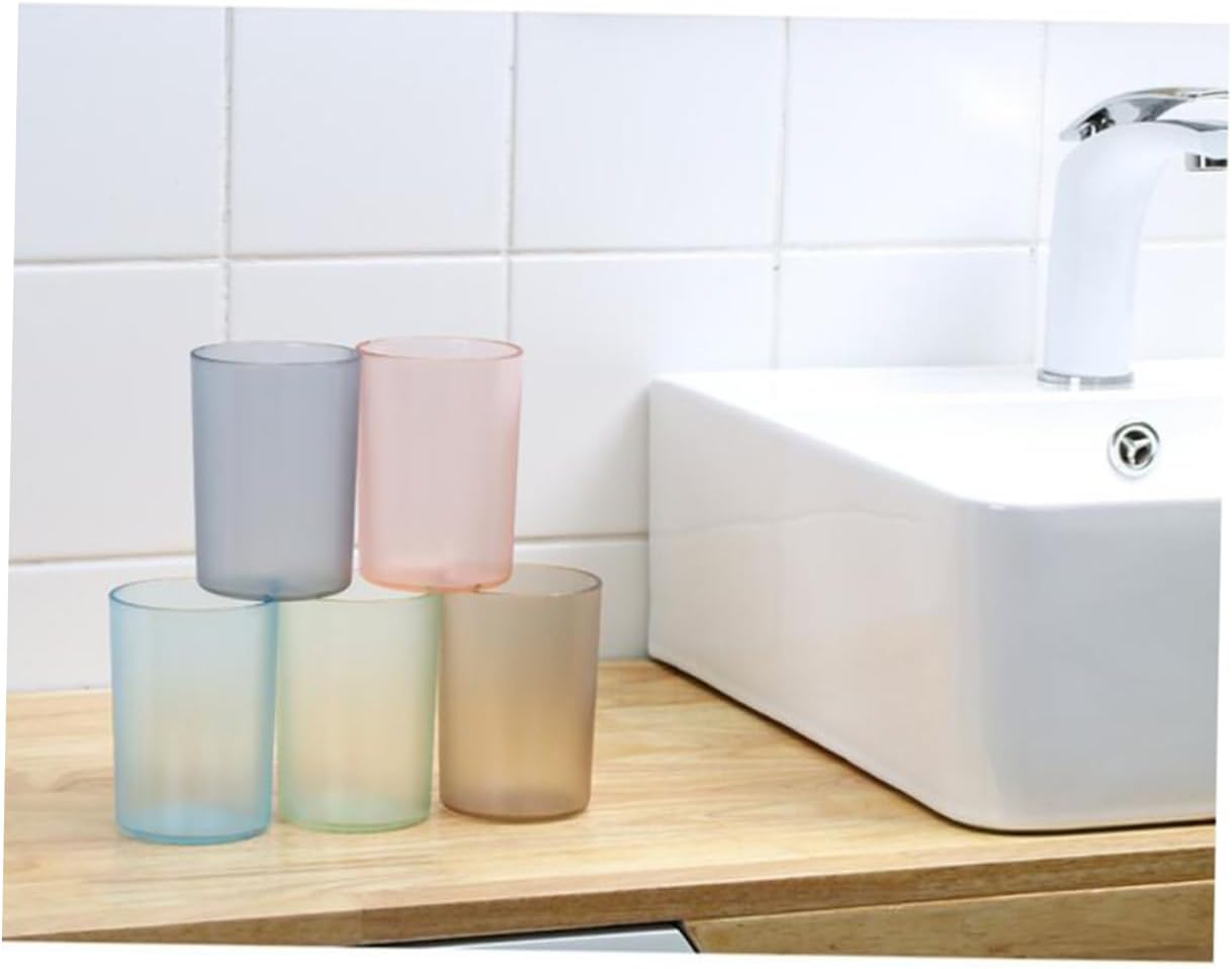 Transparent Toothbrush Cup Water Mug for Bathroom Elegant Sturdy Design