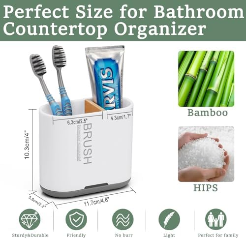 Chintu Bamboo Toothbrush Toothpaste Organizer