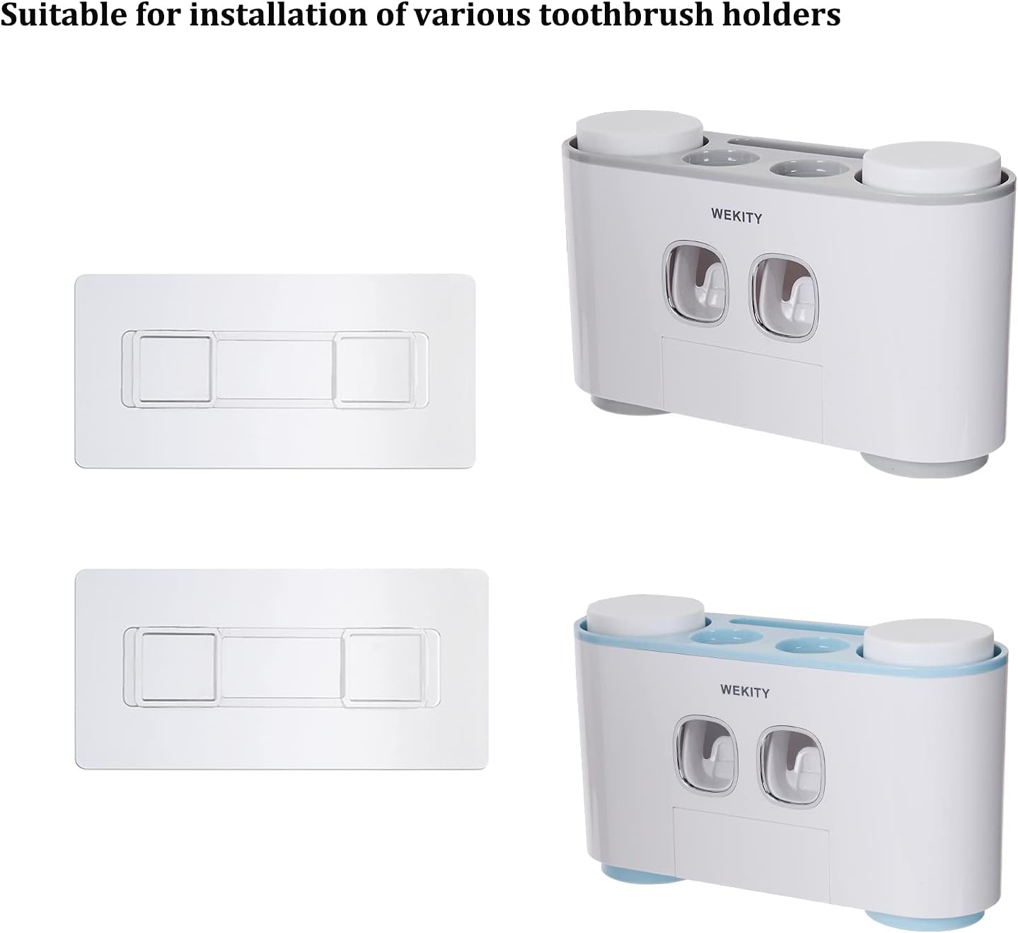 Wekity Multi-Functional Toothbrush Holder