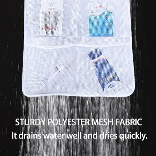 mesh shower organizer with 7 pockets