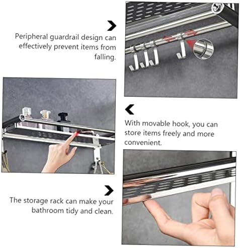 Bathroom Storage Rack Organizer with 360-Degree Rotation