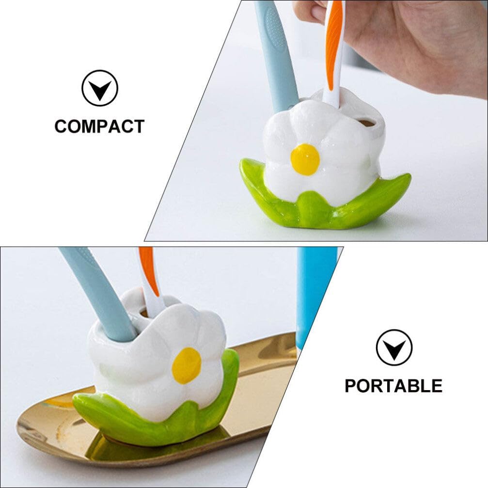Floral Toothbrush Pen Organizer
