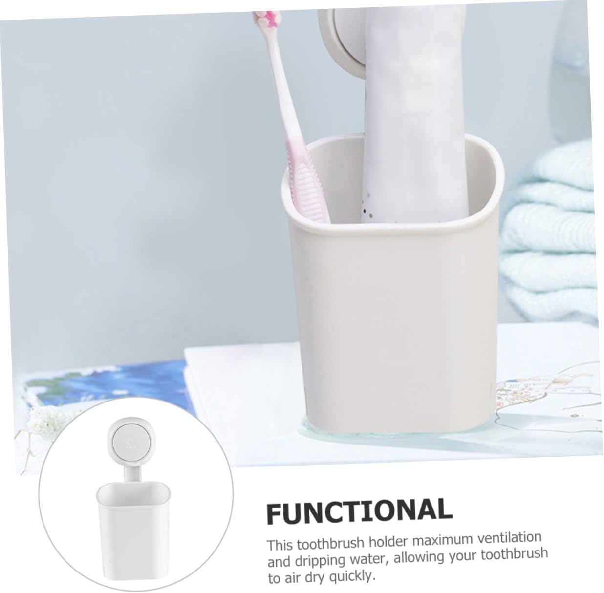 Luxshiny Othbrush Suction Cup Toothbrush Holder
