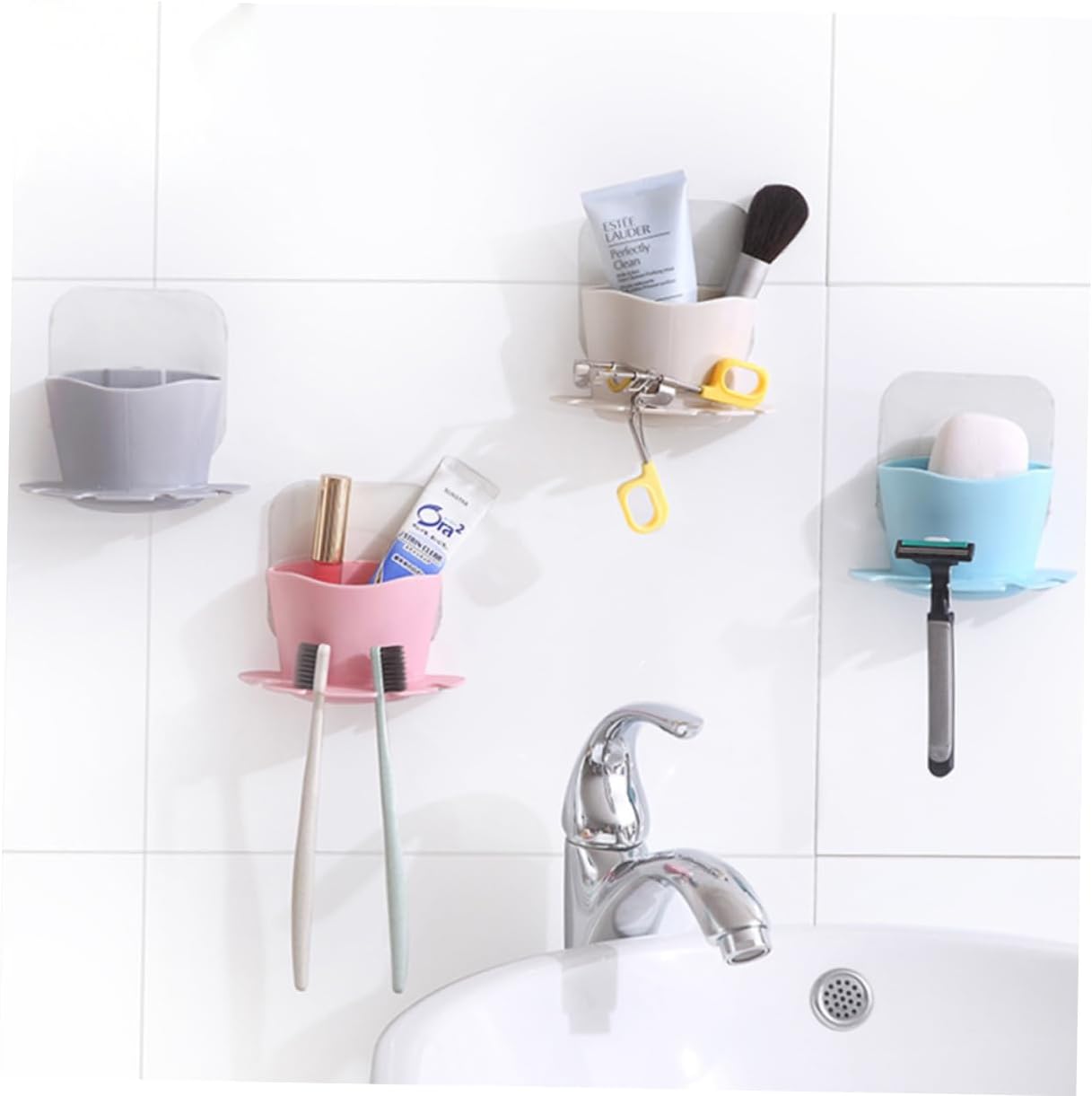 Toothpaste Holder with Suction Cup for Bathroom Wall