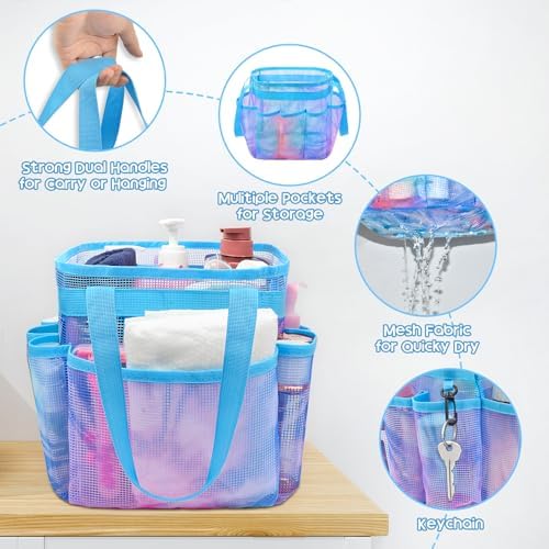 Nidoul Mesh shower caddy Quick-Dry Durable Organizer for Students