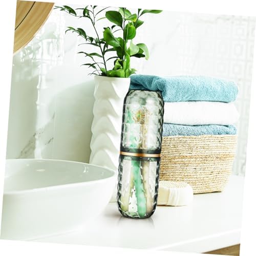 Travel Toothbrush Holder Dual Cup Design