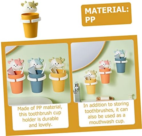 Playful Cartoon Toothbrush Cup for Kids Easy to Install with Fun Design