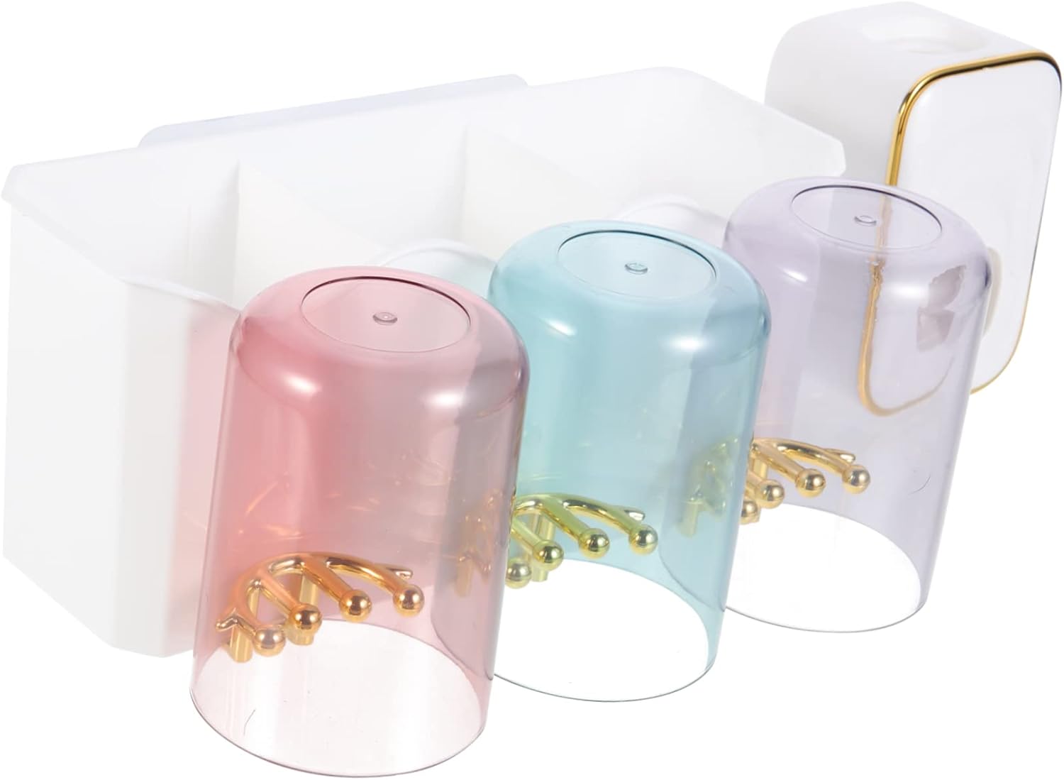Space-Saving Wall-Mounted Toothbrush Toothpaste Organizer for Bathroom