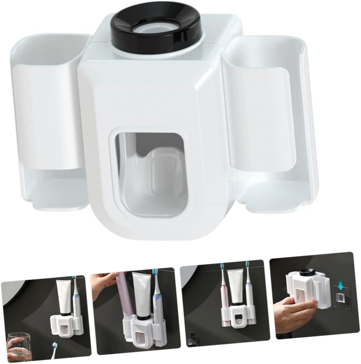 RORPOIR Wall-Mounted Toothbrush Toothpaste Organizer