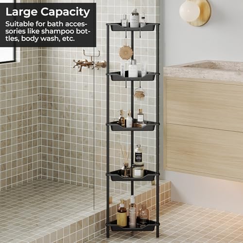 ODesign 5 Tier Floor Standing Corner Shower Caddy